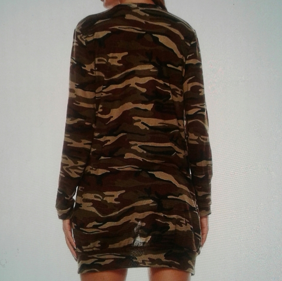 Lightweight open front camo cardigan - Picture 8 of 15